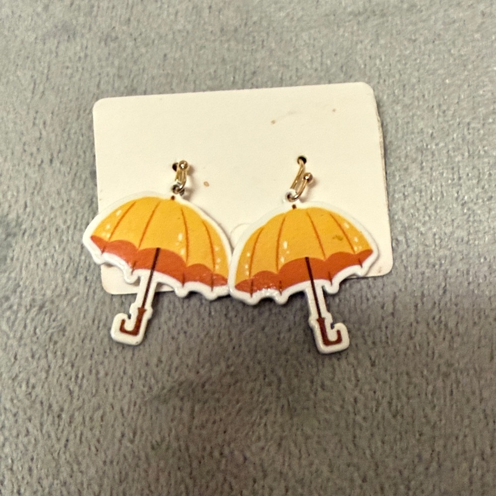 Yellow Umbrella Earrings